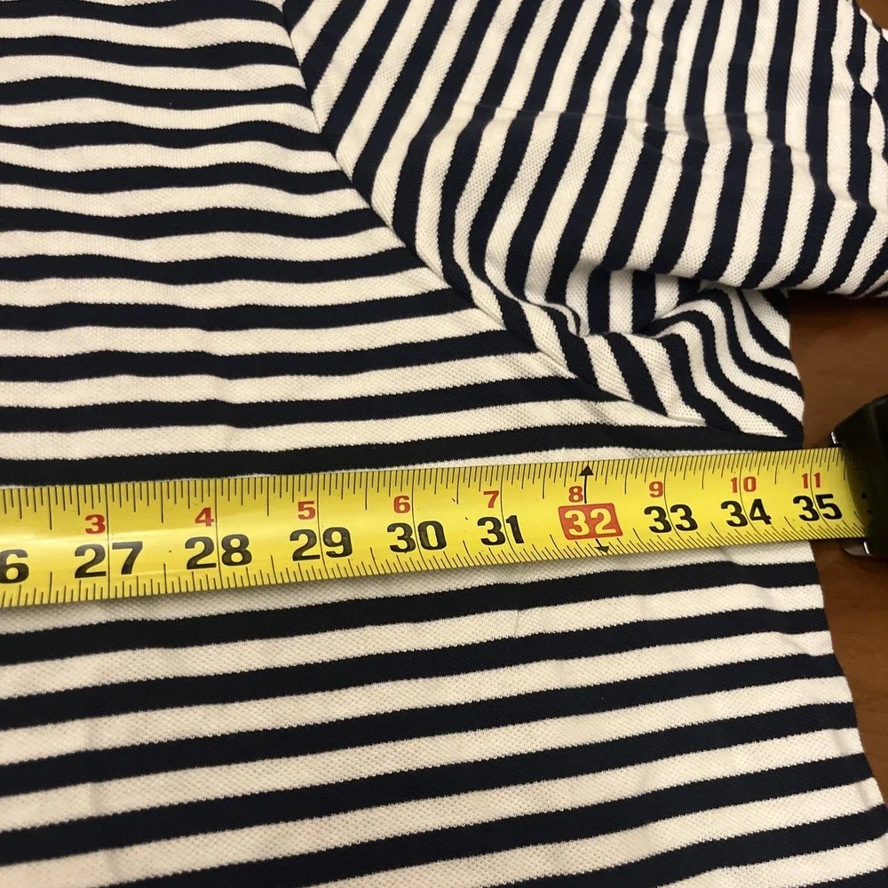 NWT Ralph Lauren Striped Polo Shirt Classic Fit Navy And White Sz 6XB